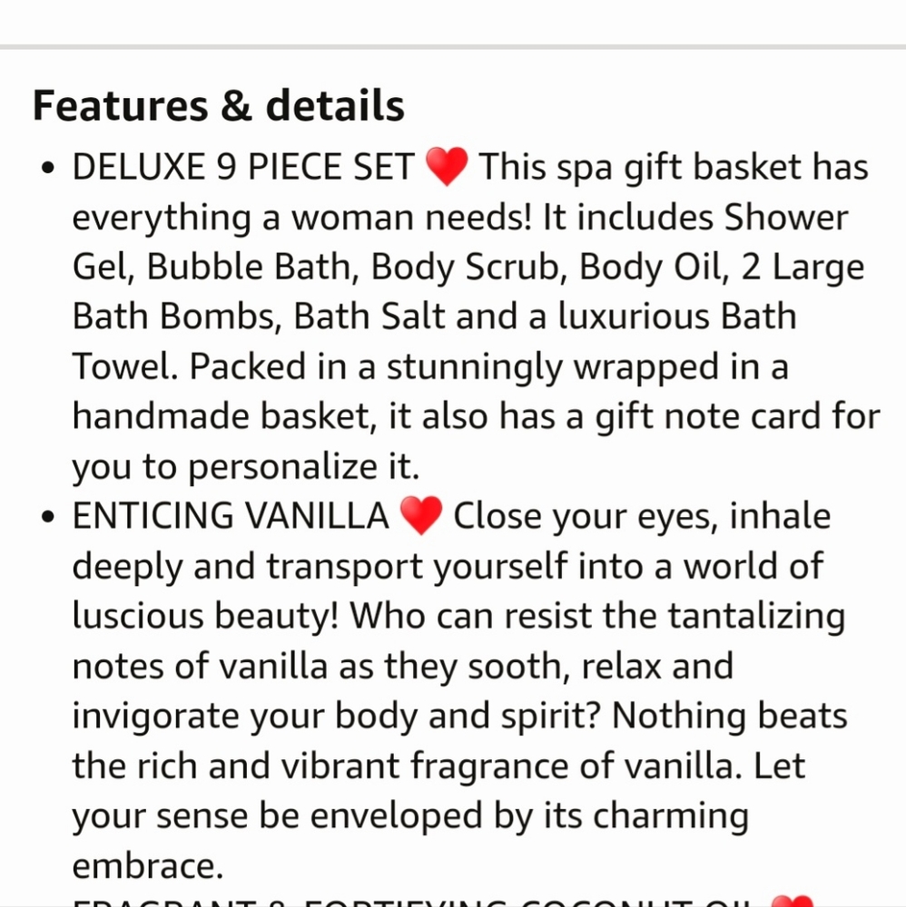 9-piece Unisex Bath & Body Gift Set, Vanilla Coconut 🥥 😋 - Picture 10 of 12